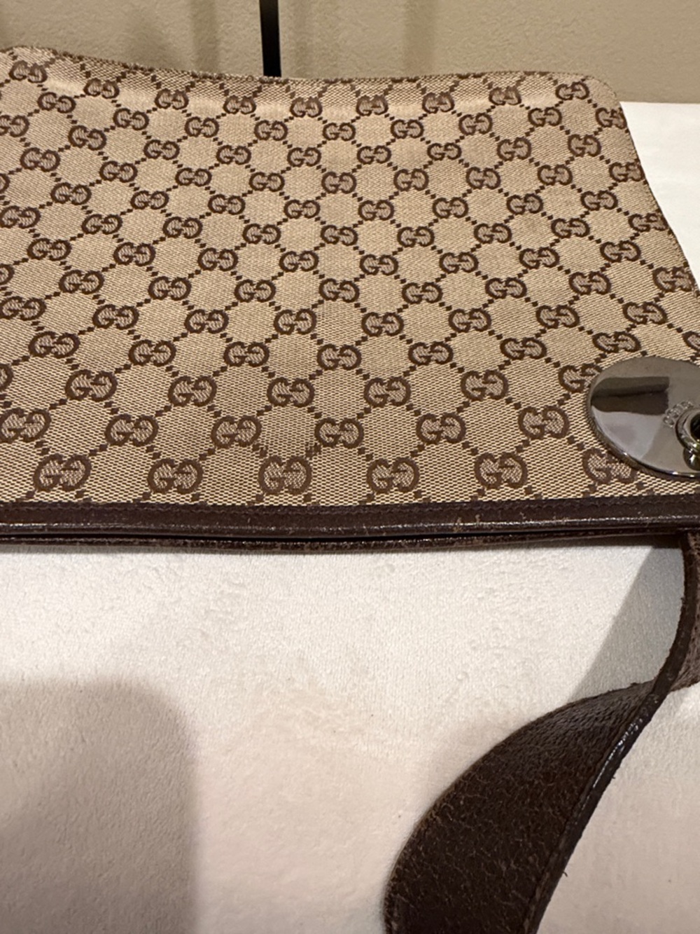Gucci GG Canvas Eclipse Crossbody Messenger Bag, - Picture 13 of 13